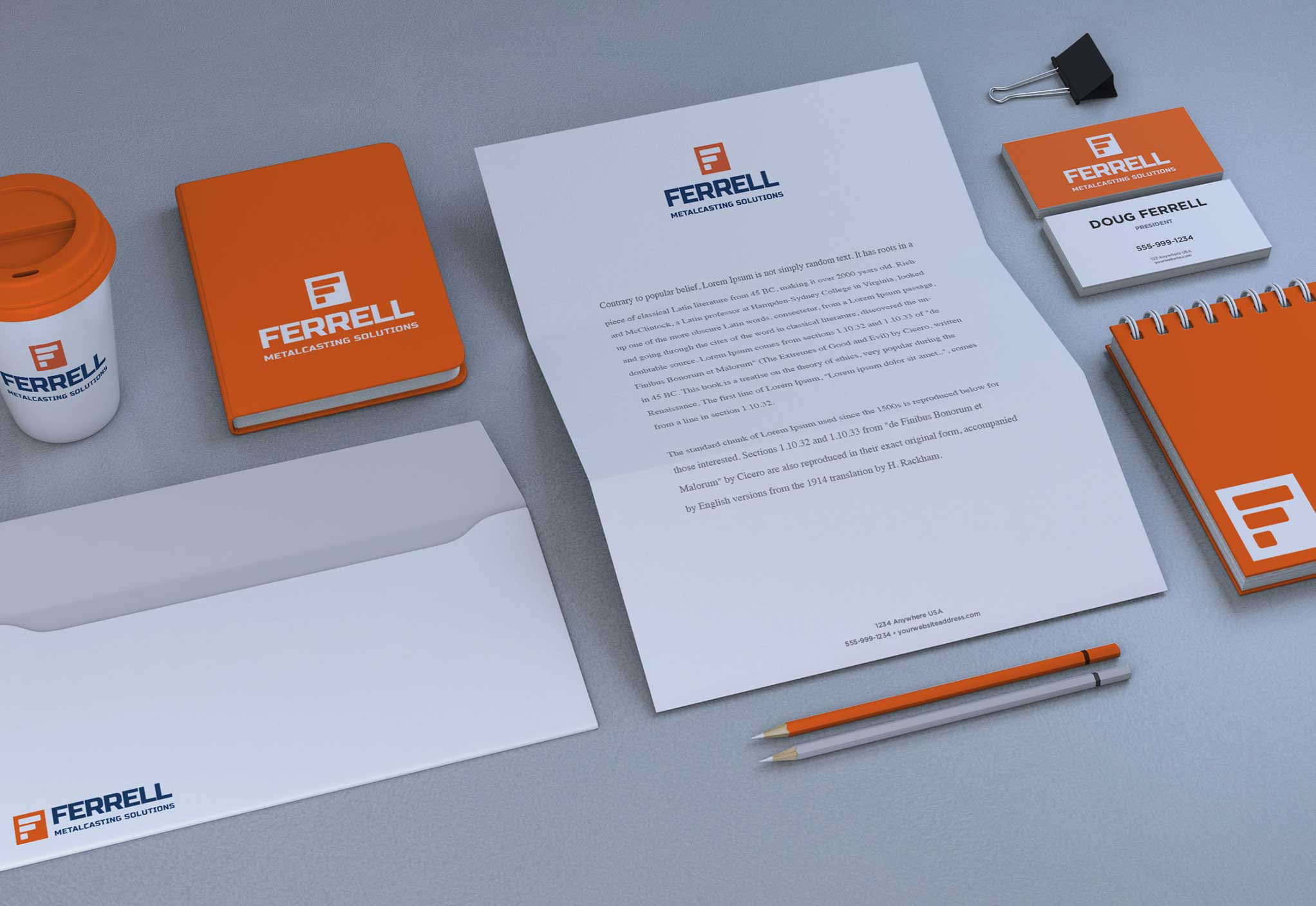 Ferrell Stationary mockups