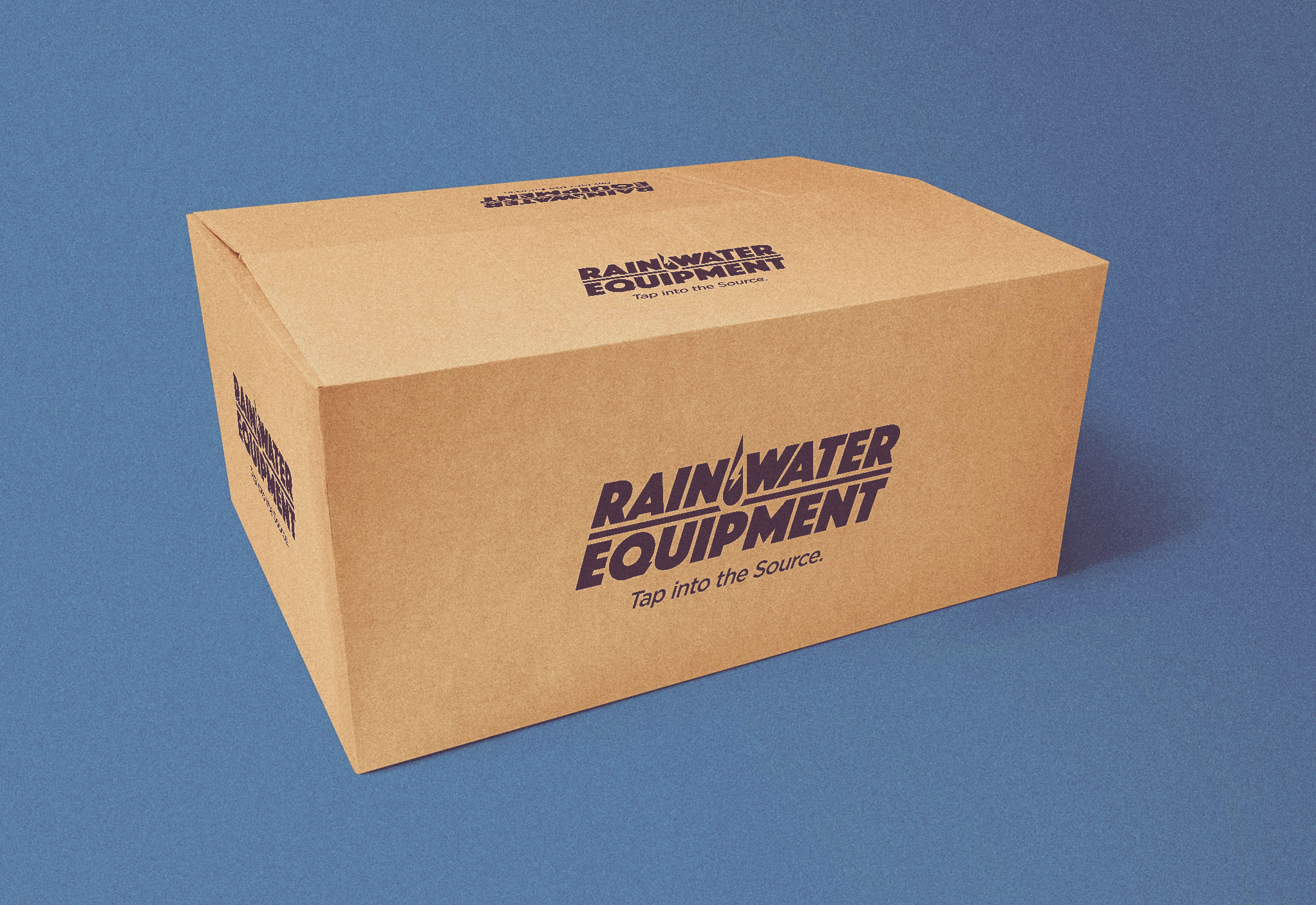 Rainwater Equipment package with logo on it