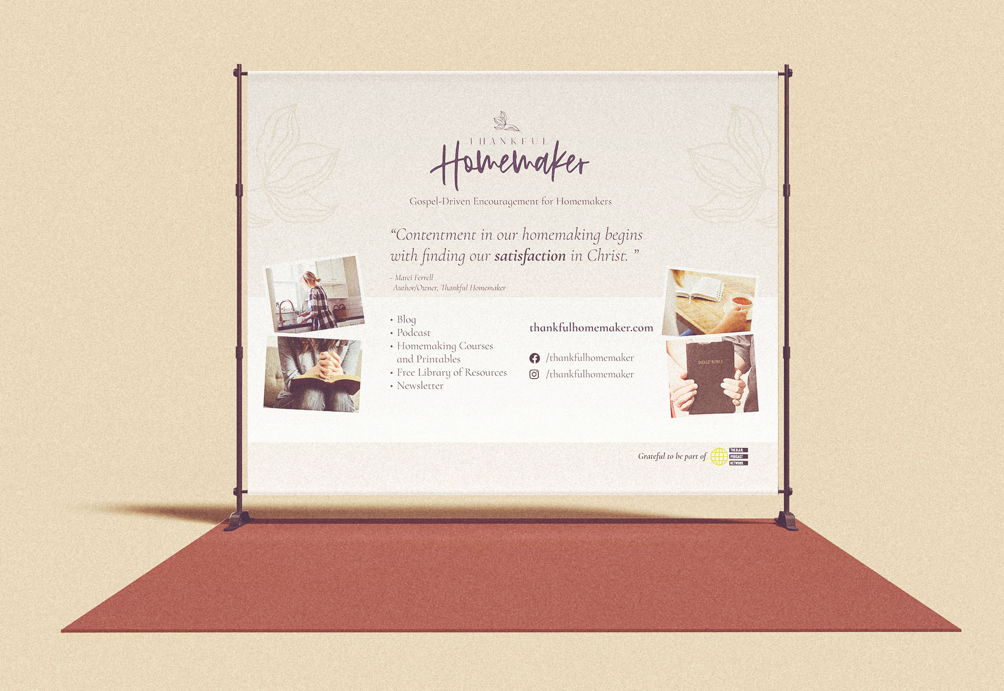 Thankful Homemaker Backdrop design