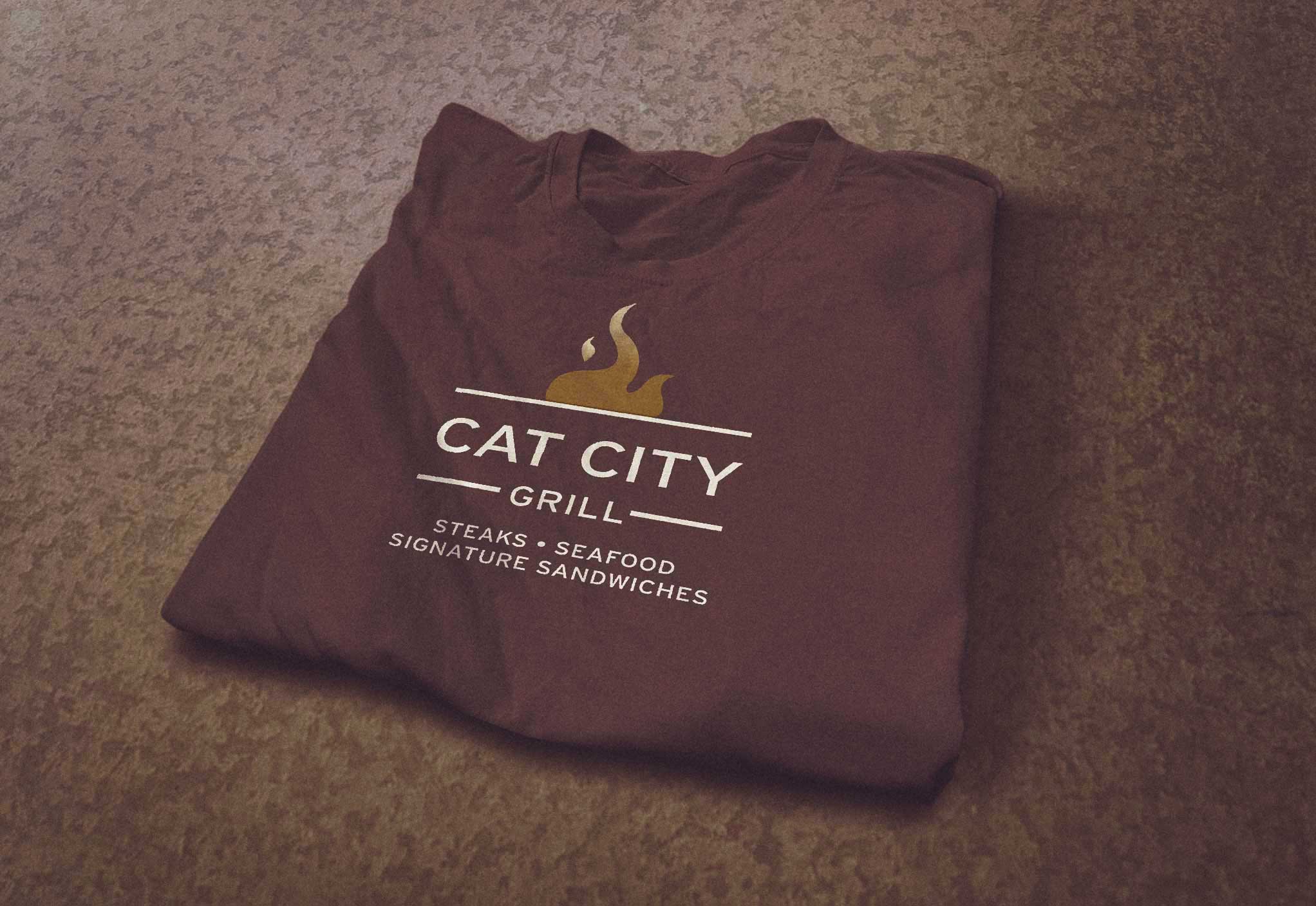 Cat City Logo on a shirt