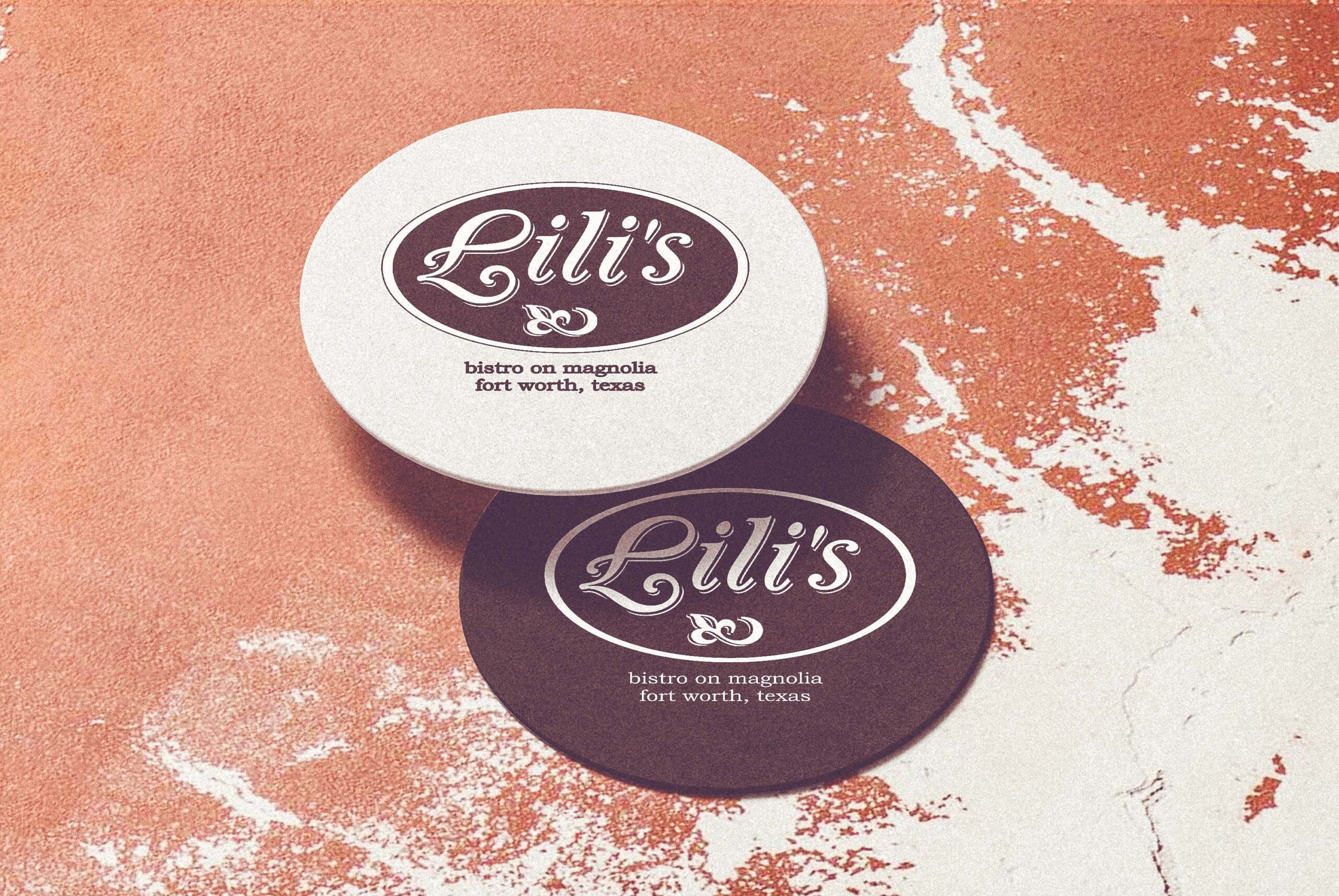 Lili's Logo on a coaster