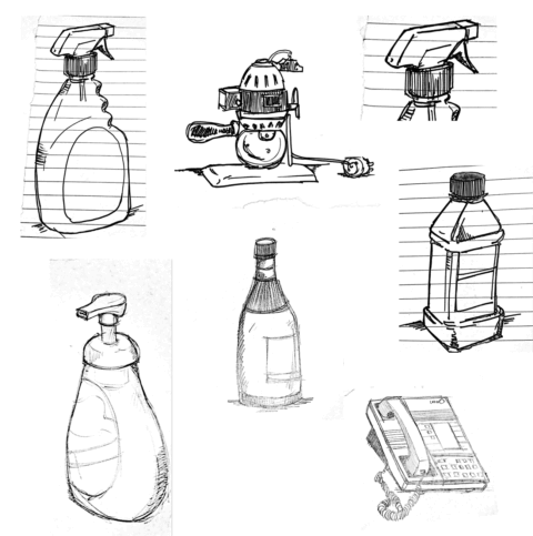 Sketches of various objects