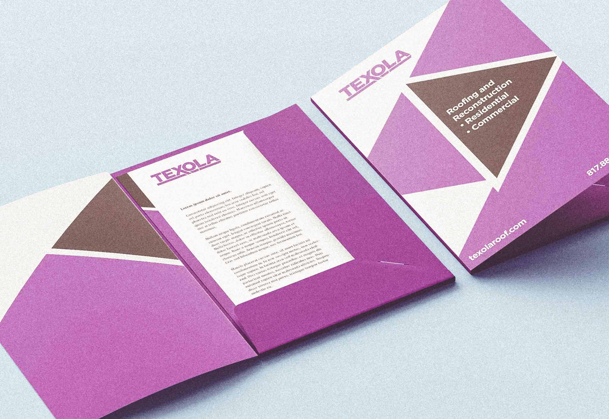 TEXOLA folder inspiration with logo