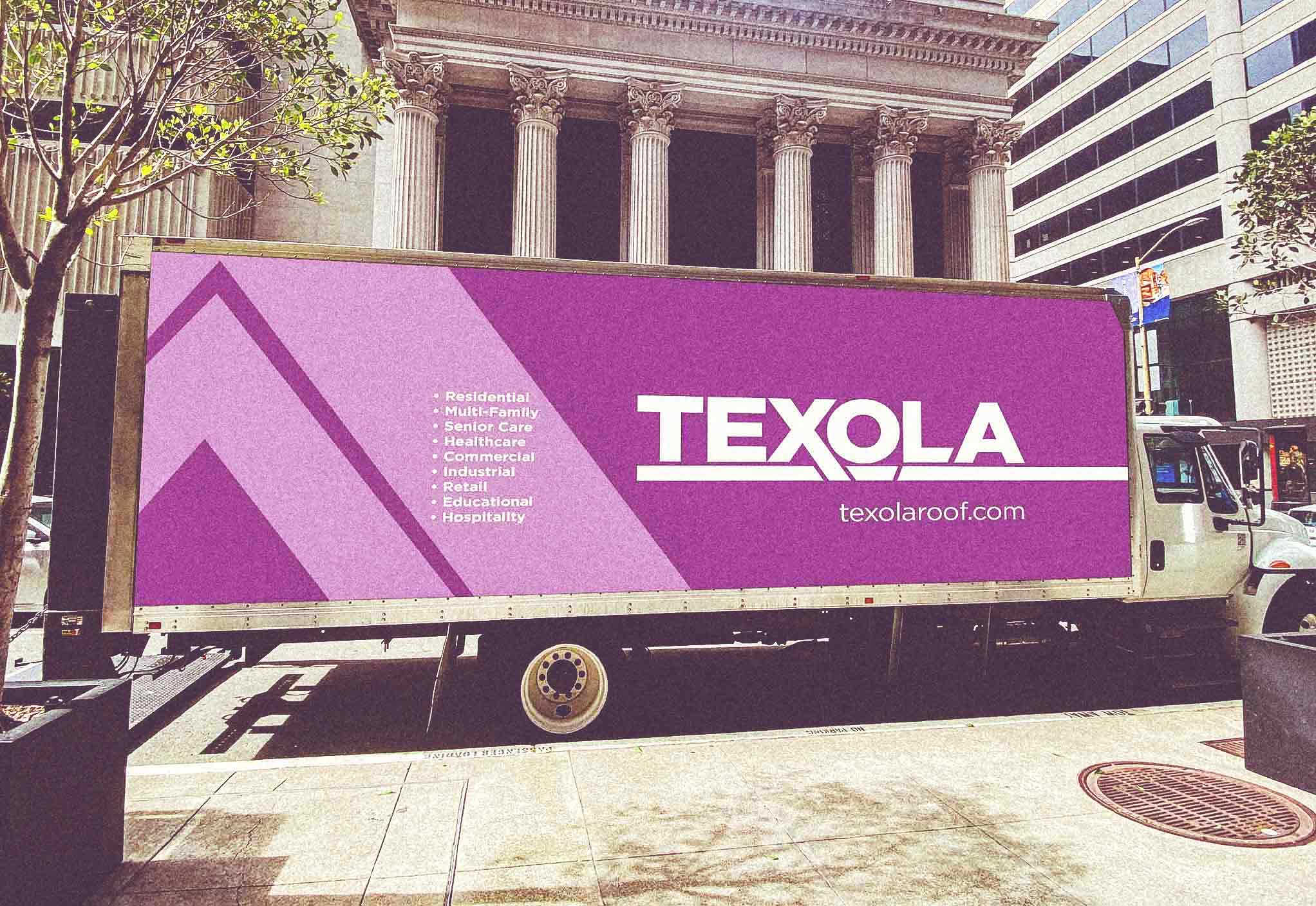 TEXOLA Container truck with logo