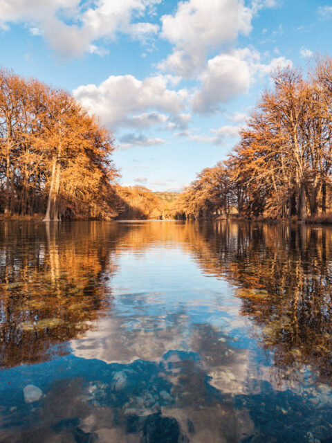 Photo of the Frio River in Leakey, Texas.
